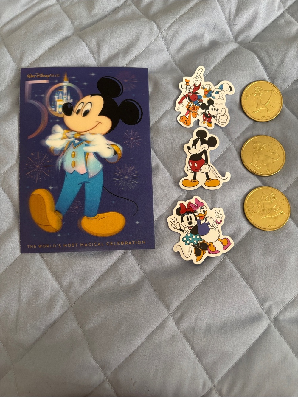 Disney Walt Disney World 50th Anniversary Cream Postcard